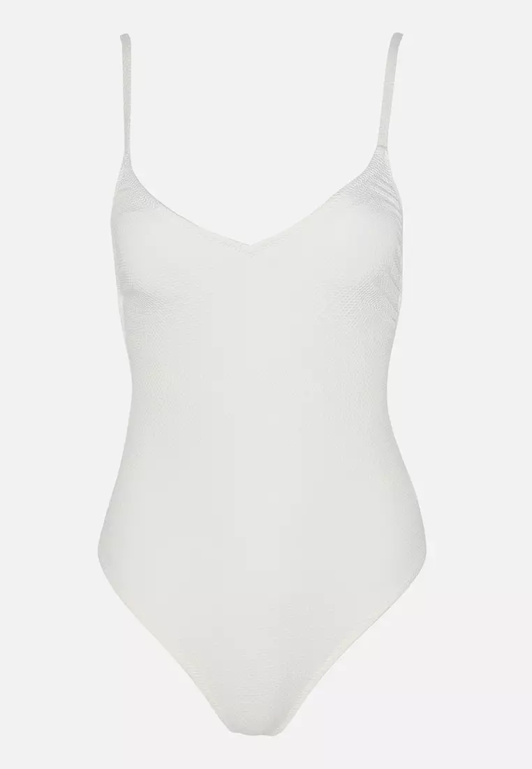 V-Neck Strappy Swimsuit