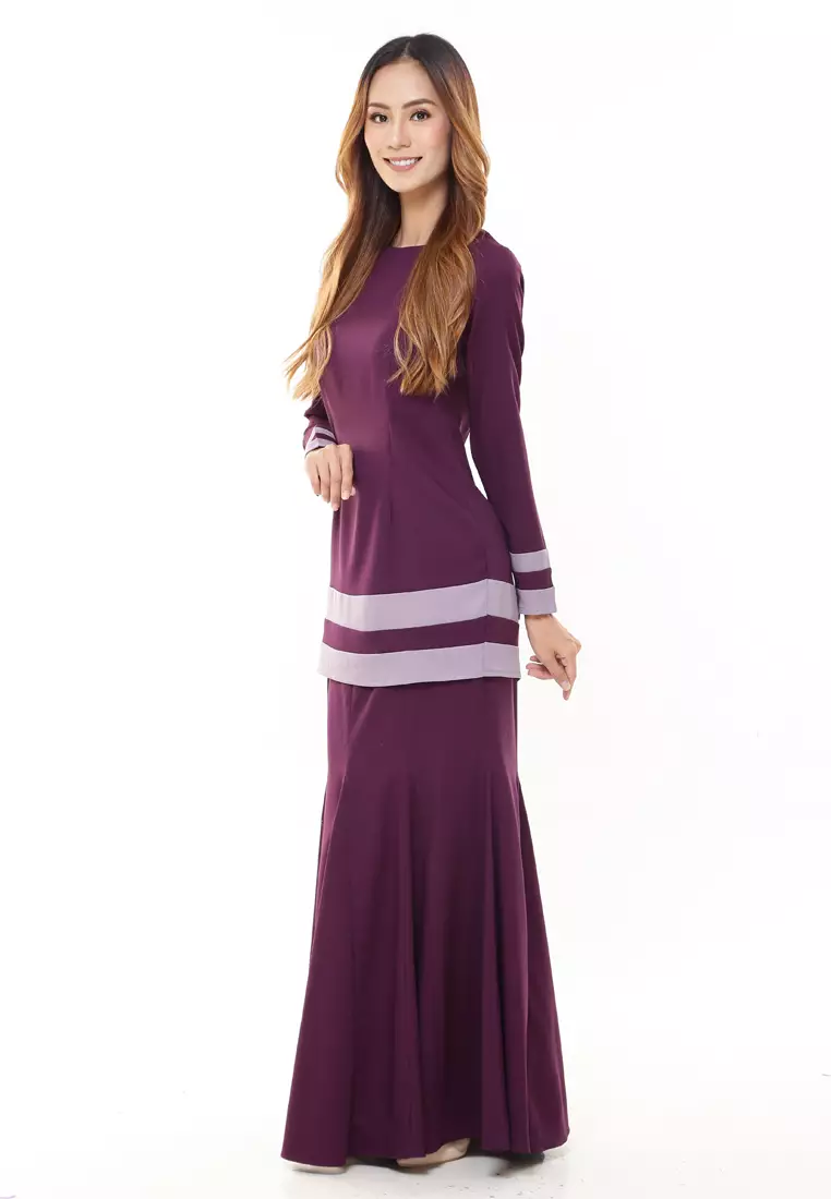 Alicia Kurung Modern in Dark Purple