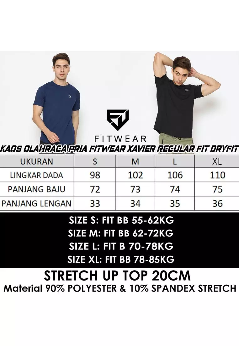 Fitwear - Kaos Olahraga PRIA DRYFIT XAVIER REGULAR FIT S/S - NAVY