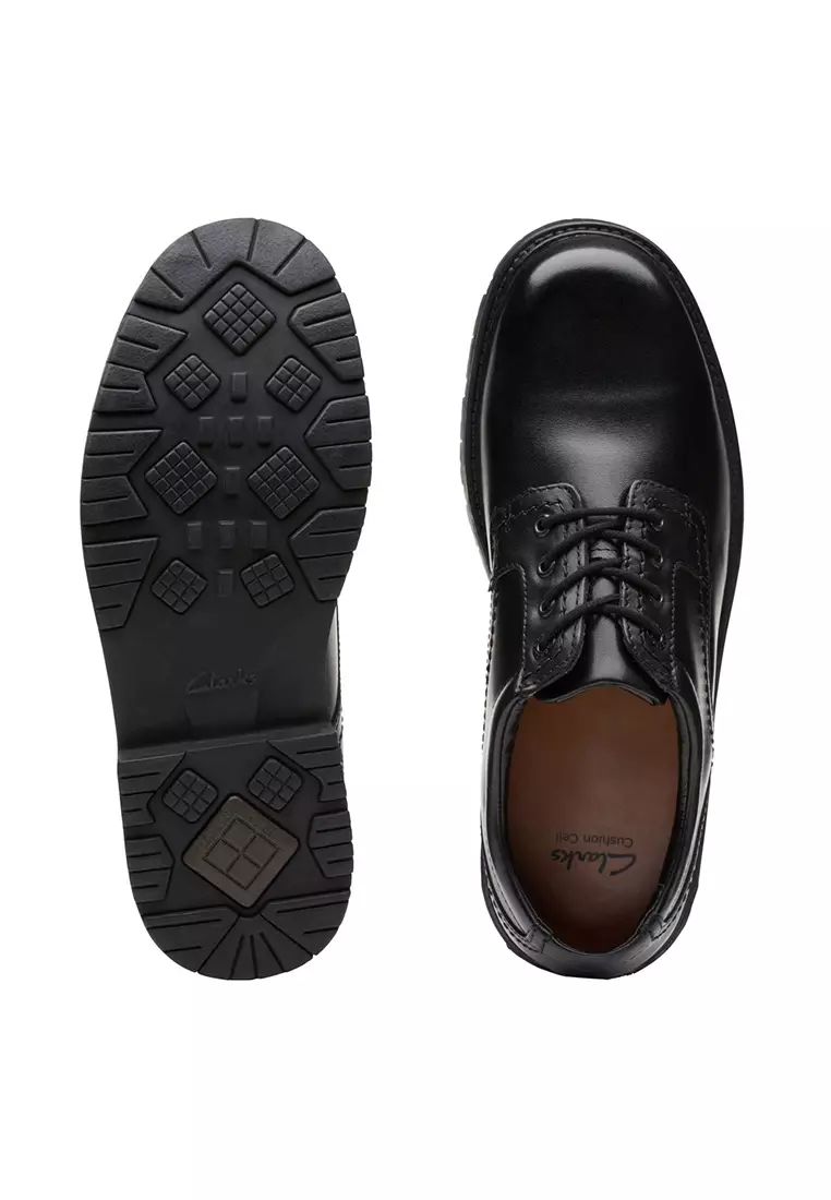 Mens Lane Stride Lace up Shoes - Black Leather