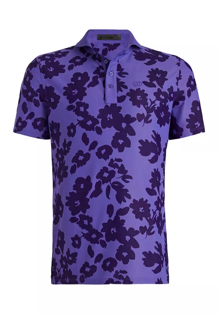 G/FORE Men’s Tonal Floral Tech Piqué Polo