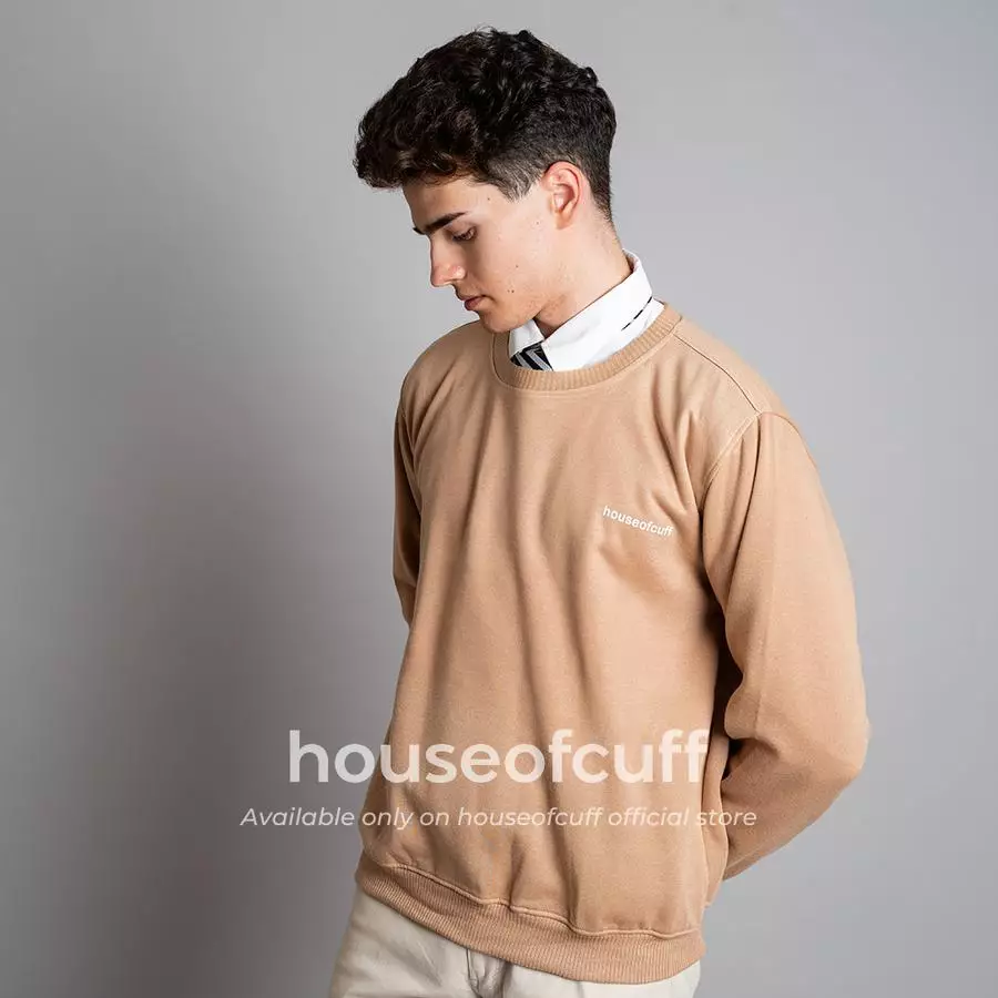 Houseofcuff sweater crewneck basic outer latte