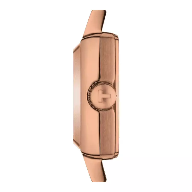 Jam Tangan Wanita Tissot Lovely 20mm T-Lady T058.109.37.036.00 Silver Dial Brown Beige Motif Leather Strap