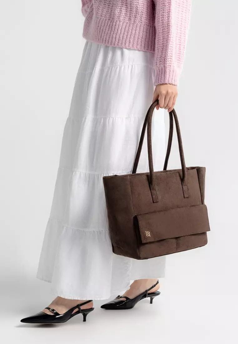 Aure M Tote Suede - Espresso