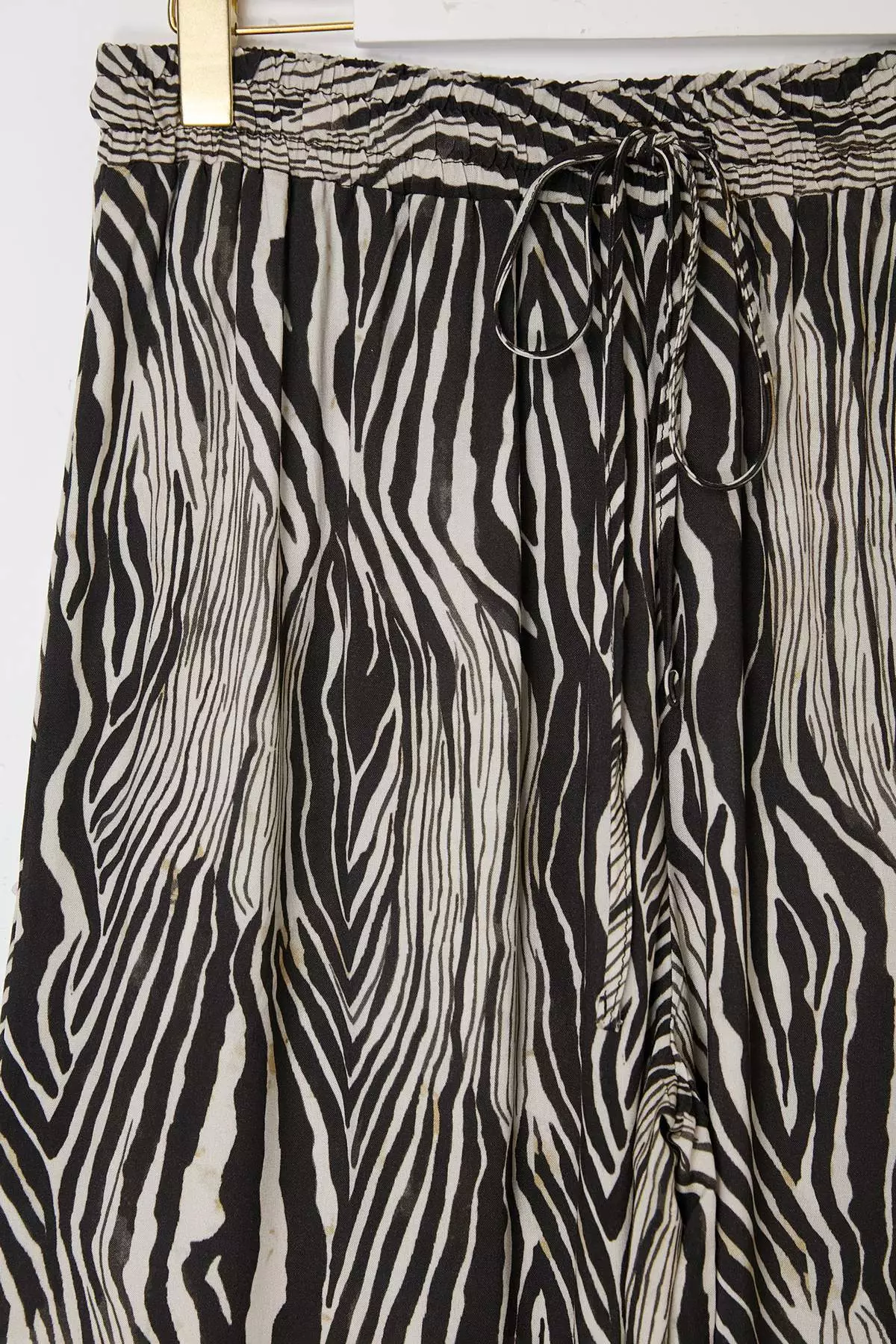 Beach Wear Black Zebra Pattern Woven Pants Tbbss26Ar00018