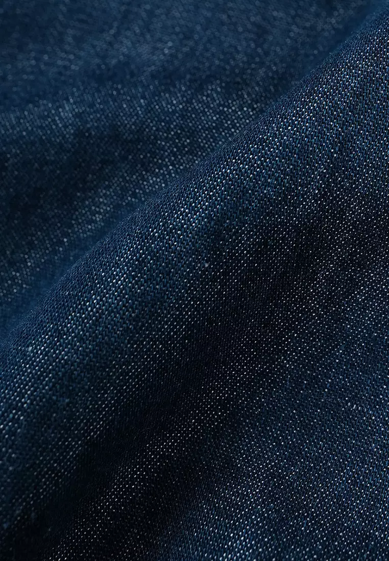 JOYRIDE - Light Blue Kemeja Denim Casual Pria Lengan Pendek SS - Top Man Shirt