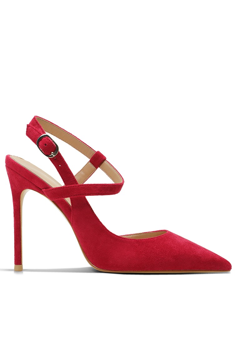 10CM Suede Pointed Slingback High Heels HZL280-1