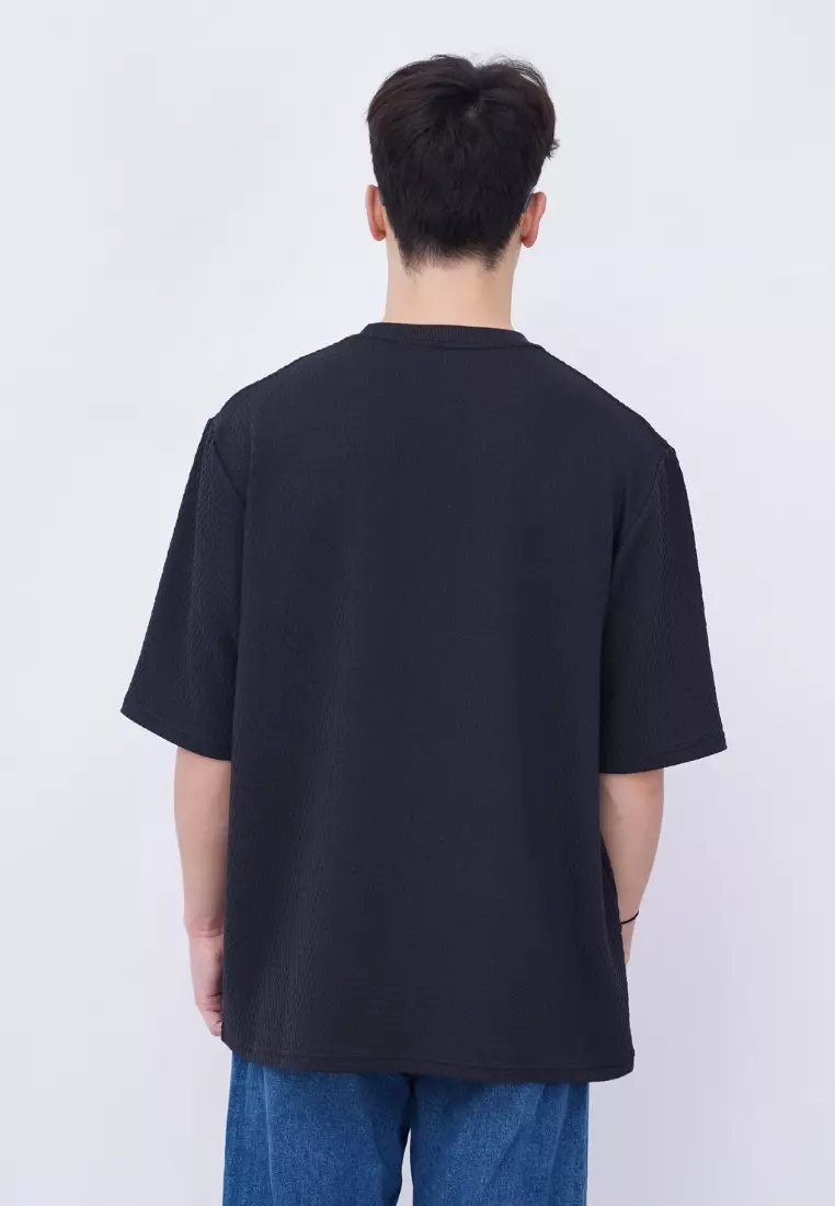 Ryusei T-shirt Oversize SORA Knit Black