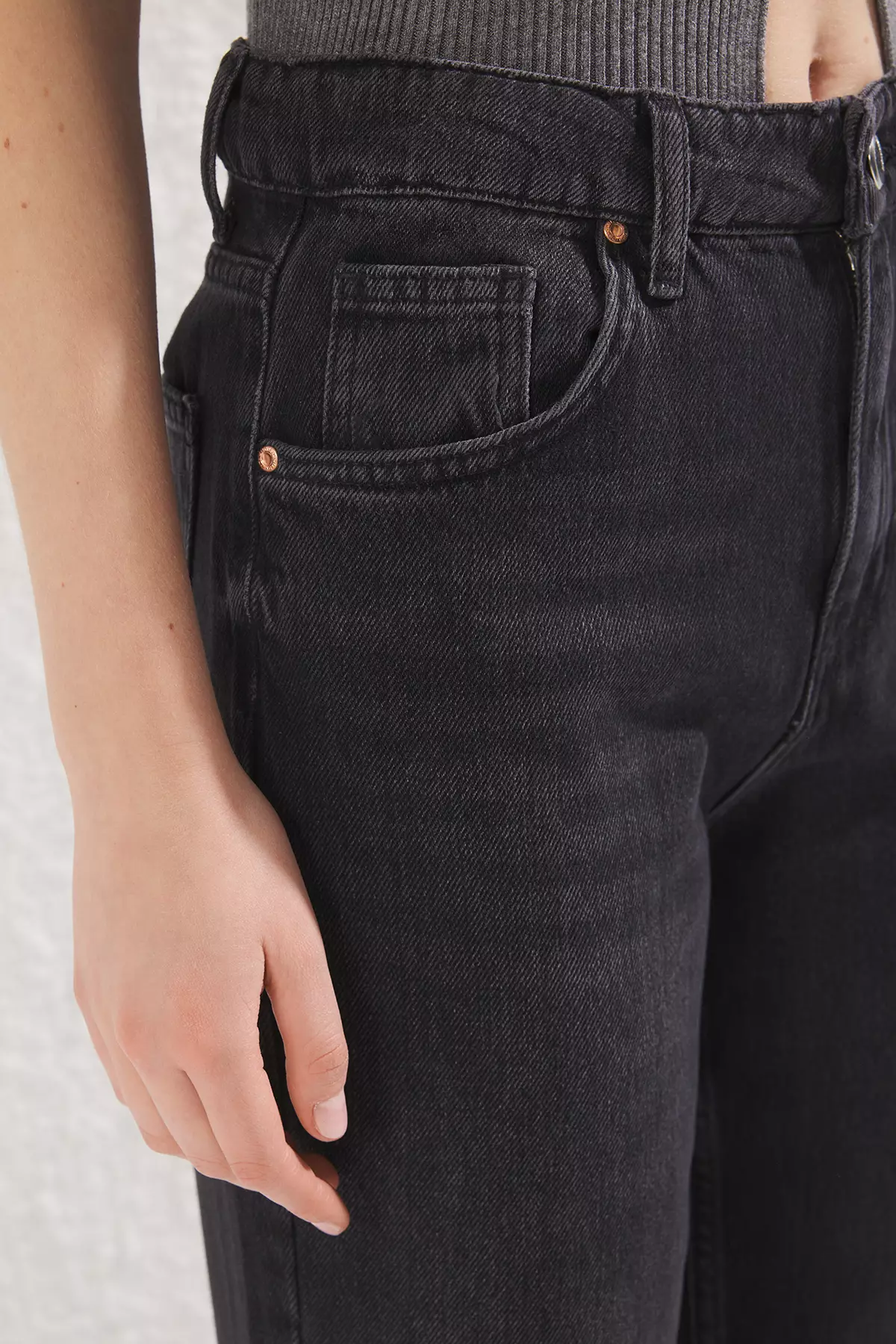 Black High Waist Wide Leg Jeans