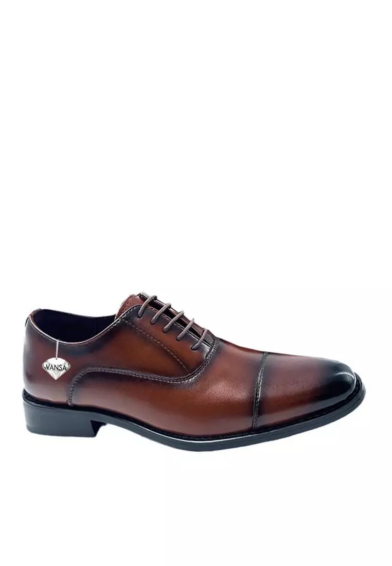 Discount on Twenty Eight Shoes  shoes - SKU: VANSA Cow Leather Lace-up Business Causal Shoes VSM-F-12302
