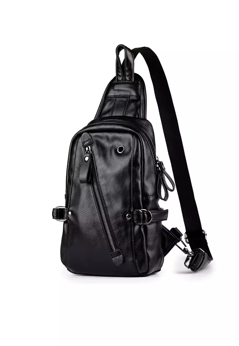 Buy Lara Front Oblique Zipper Fasten Design Chest pack for Men