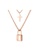 Air Jewellery gold Luxurious Cross & Lock Necklace In Rose Gold 08B87AC1B83E9AGS_1