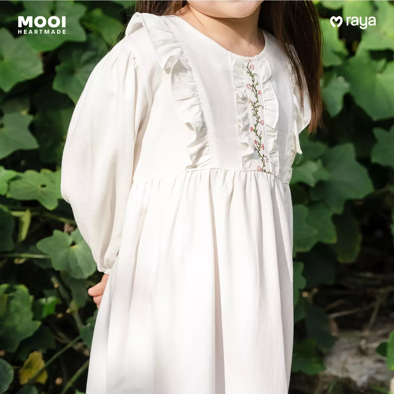 Mooi Dress Anak Gamis Anak Perempuan Raya Collection Larissa Dress - Pink Rose