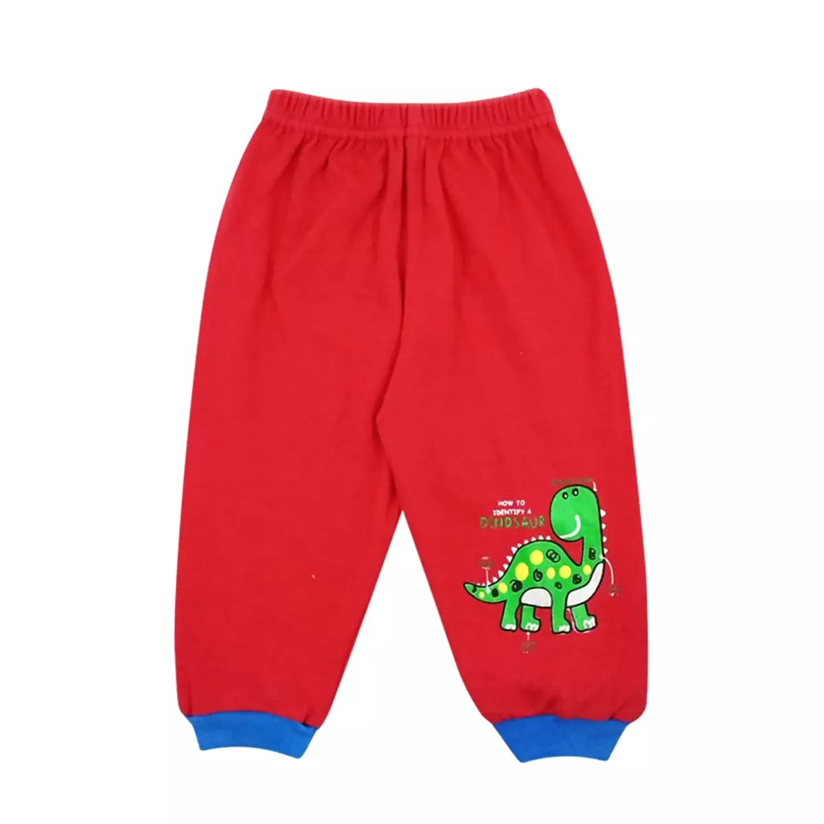 Skabe Setelan Piyama Bayi Anak Laki Laki Stripe Dinosaur 2425 Merah