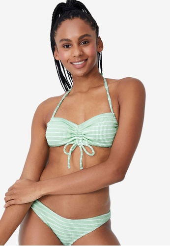 Cotton On Body green Gathered Backless Halter Bikini Top 6C115US6002FE6GS_1