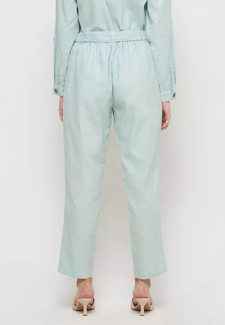 Serena Soft Green Straight Pants 3506 (G.3506)