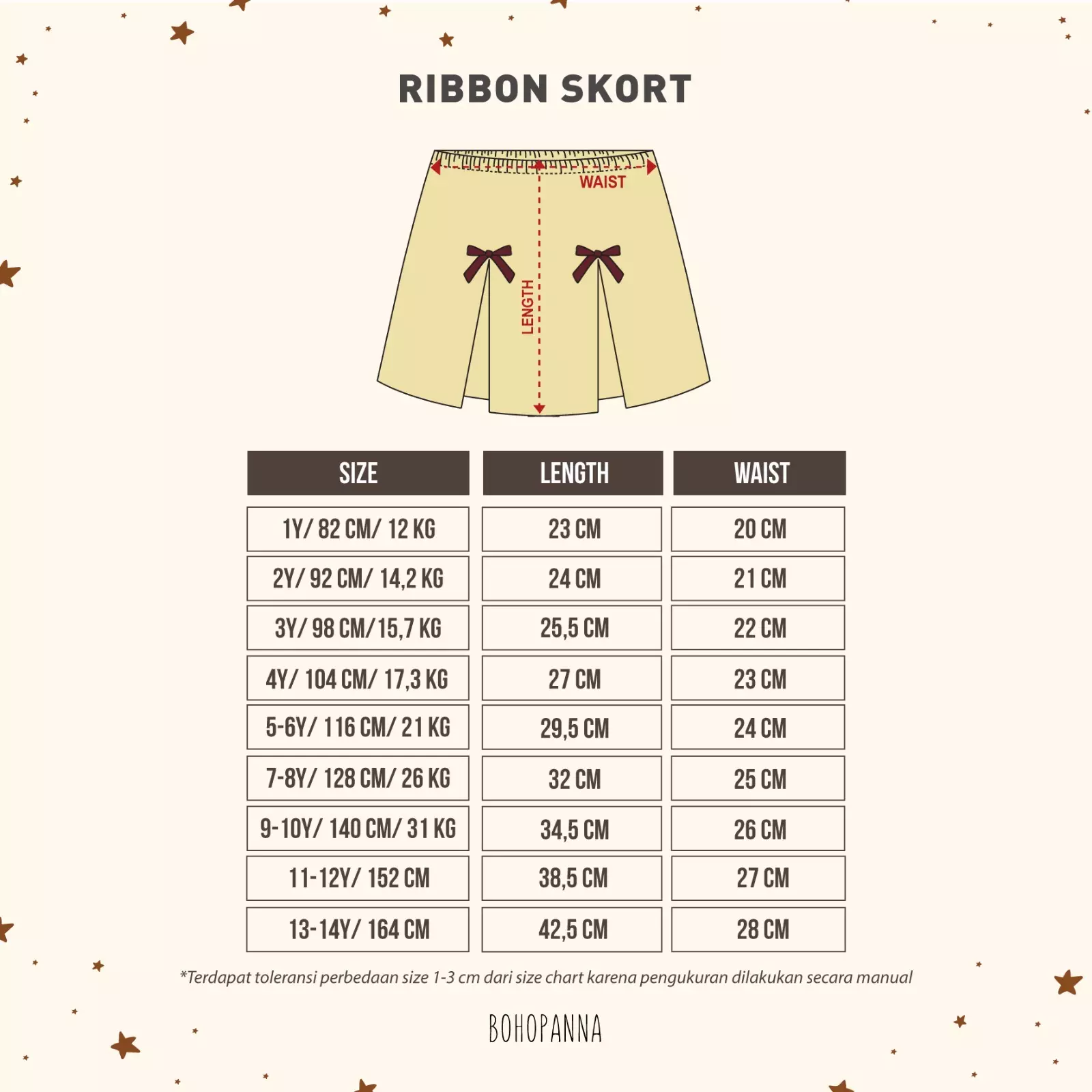 BOHOPANNA - RIBBON SKORT - CELANA ANAK PEREMPUAN