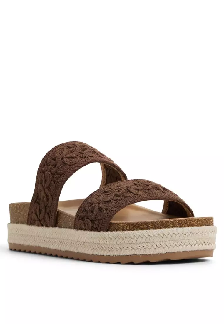 Janny Crochet Wedge Sandals