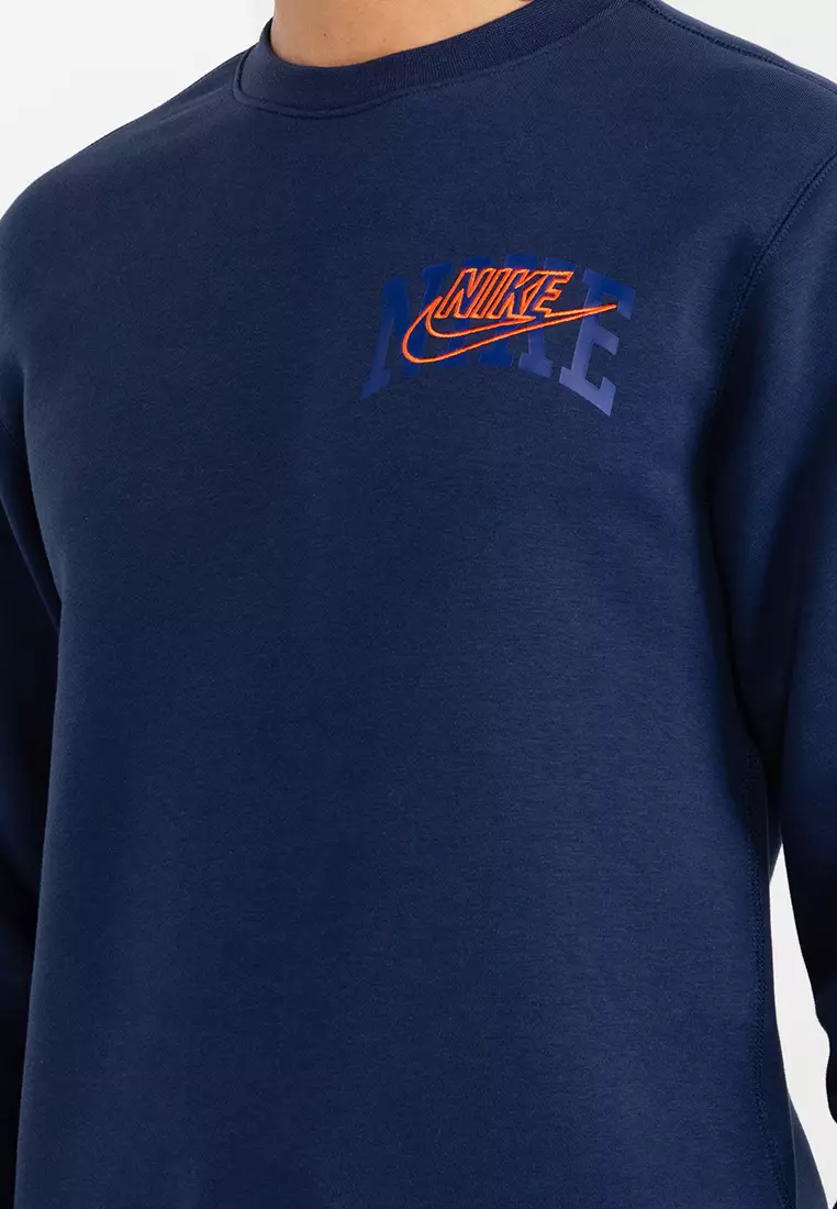 blue nike crew neck