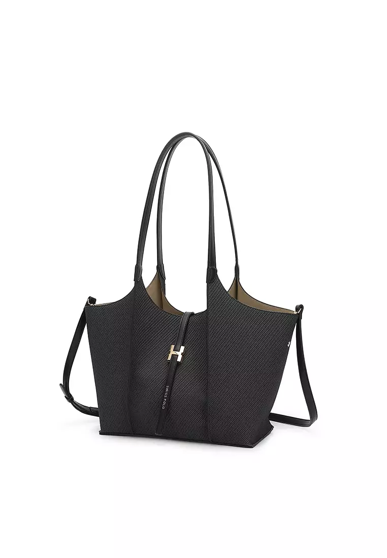 Women's Top Handle Bag / Sling Bag / Crossbody Bag / Shoulder Bag (Tas Tangan Wanita / Tas Selempang Wanita / Tas Bahu Wanita) - Hitam