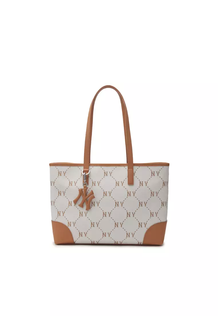 ◆MLB◆BIG DIA MONOGRAM JQ LARGE TOTE BAG 送料税込 韓国発 MLB DIA MONOGRAM JACQUARD LARGE TOTE BAG NEW YORK YANKEES
