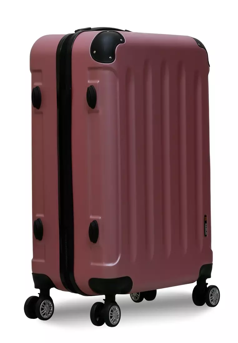 Austin Koper Hardcase Unisex Size 24 Inch Suitcase Combination Lock Large Compartment Material ABS+PVC Coated ORIGINAL - Pink
