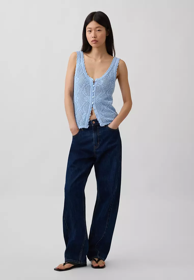 Pointelle Cotton Tank Top