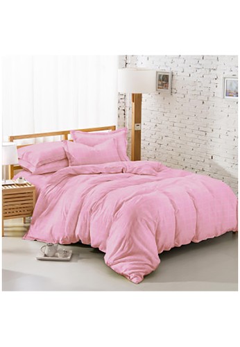 jual tomomi bed cover set mct db osaka pink original zalora indonesia
