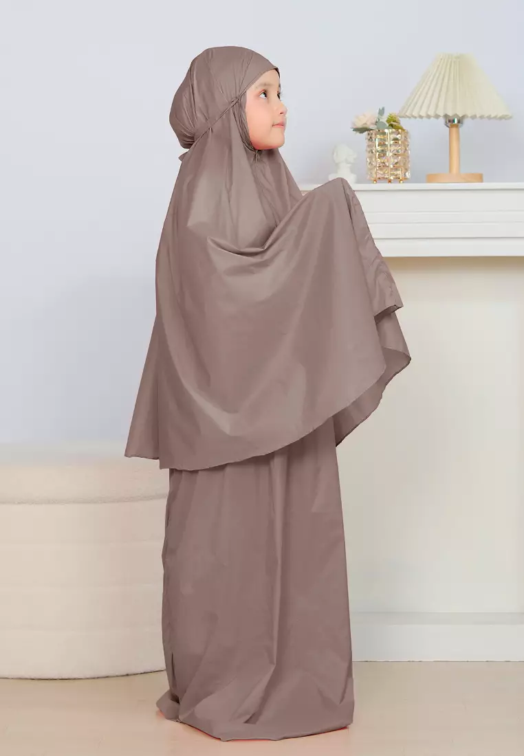 Zelena - Zalwa Prayer Set | Mukena Travel Size | Mukena Resleting 2in1 - TK
