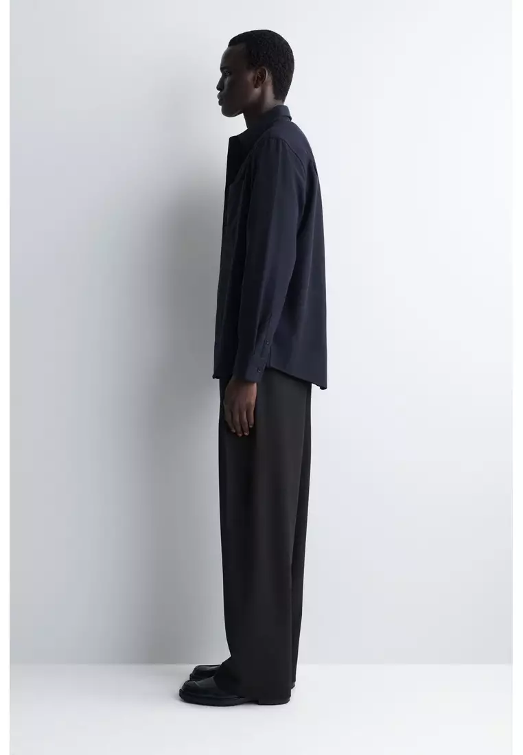 RELAXED BRUSHED COTTON-BLEND SHIRT