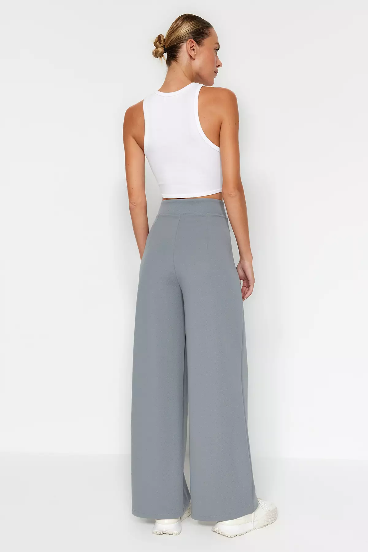 High Waist Wide Leg Trousers