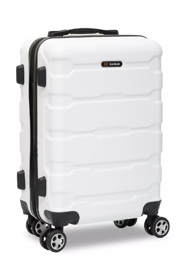 Carlton Koper Hardcase Unisex Size 20 Inch Tas Travel Combination Lock Large Compartment Material ABS+PVC Coated ORIGINAL - White