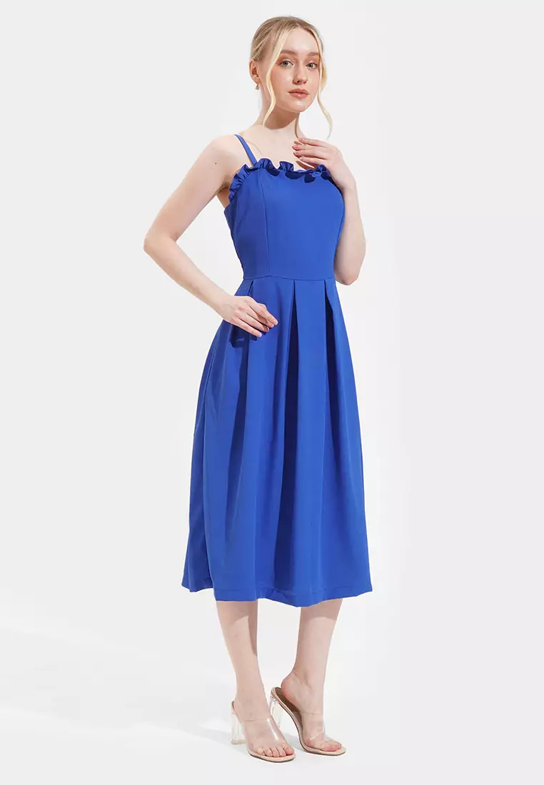 Sleeveless fit sale & flare dress