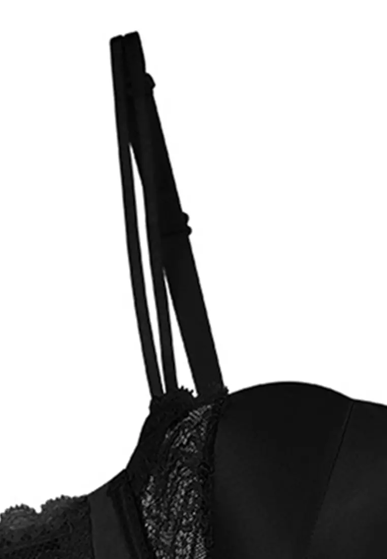 Ultra Thin Lace Soft Underwire Shell Cup Bra A22051108BK