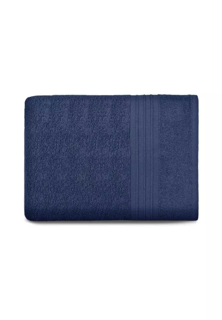 Blue print bath discount towels