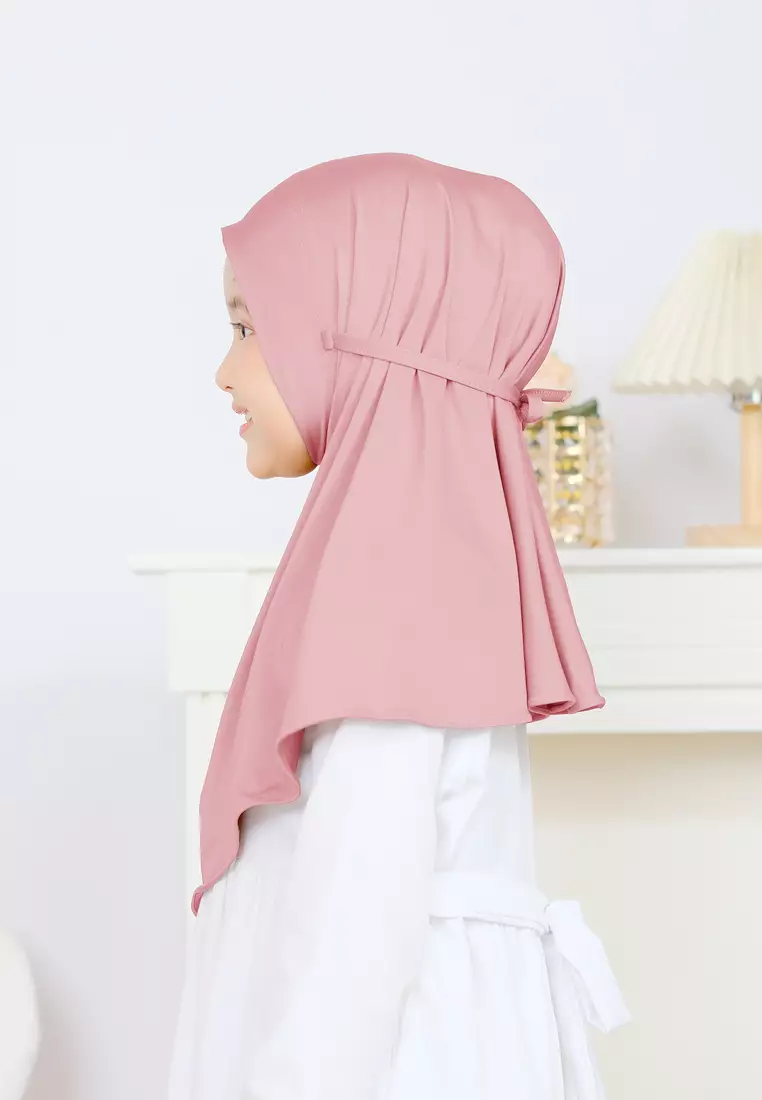 Cotton Bee - Alisha Hijab Instan Anak | Bergo Kerudung Tali Anak - L