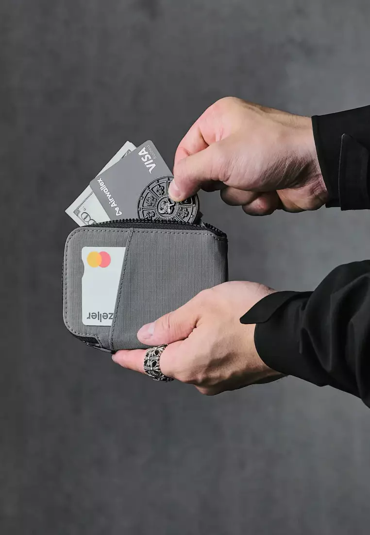 Alpaka Zip Card Pouch - Axoflux Grey