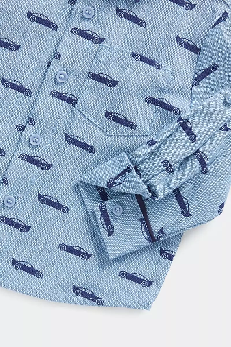 Mothercare Car Shirt, Trousers & Bow Tie Set - Set Anak Laki (Biru)