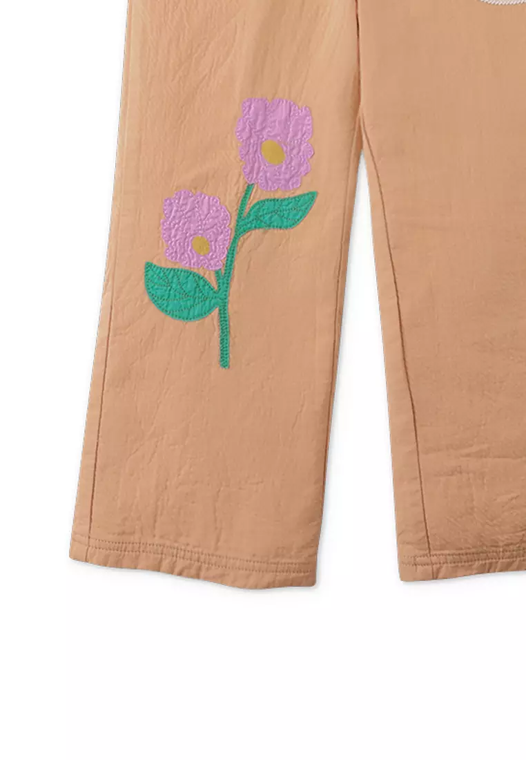 Eunice Strappy Jumpsuit With Front Buttons And Appliques