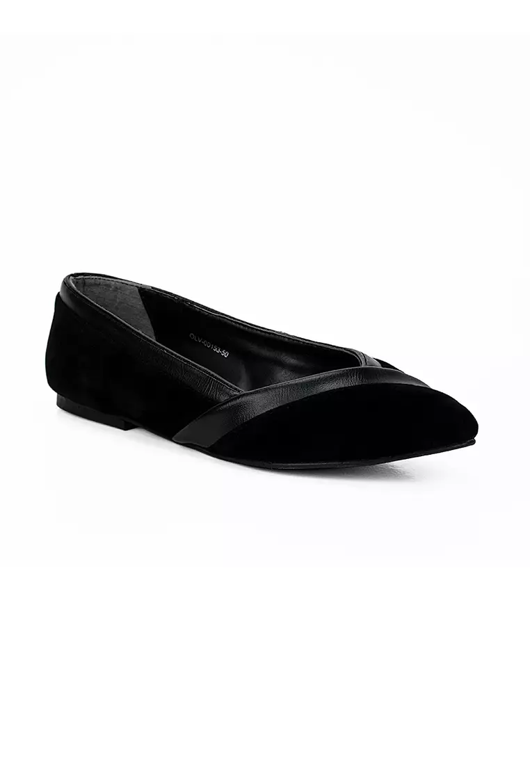 Discount on Cardam's Lifestyle  shoes - SKU: Eclb Olv 00153 Black Flats