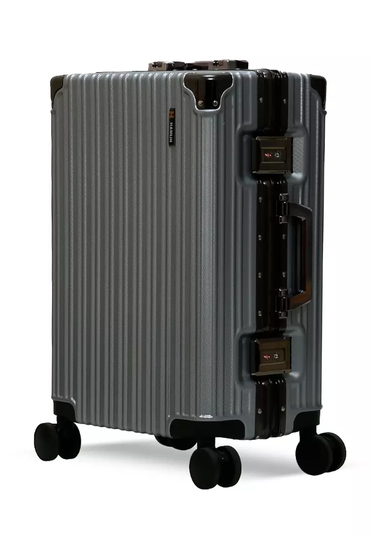 Carlton Koper Alumunium Frame Size 20 Inch Suitcase Unisex TSA Lock Material Polycarbonate ORIGINAL - Silver