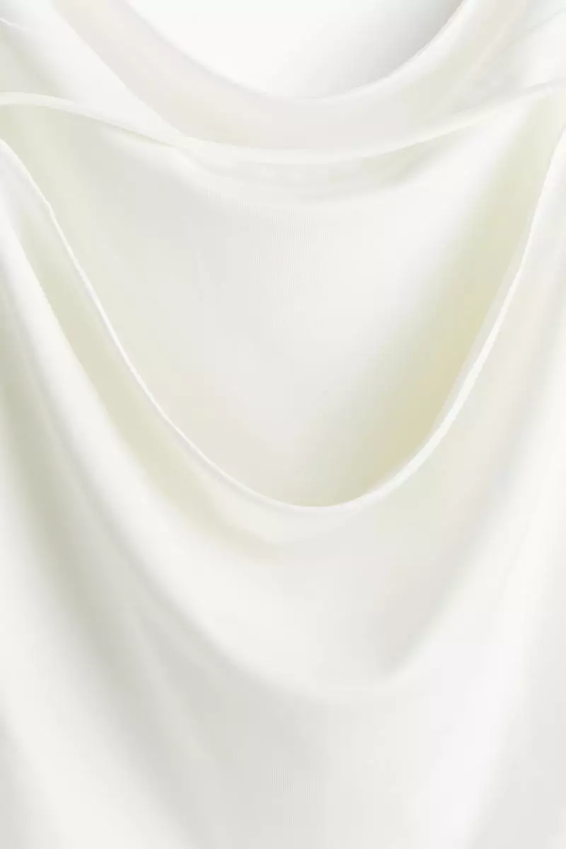 Cowl-neck strappy top