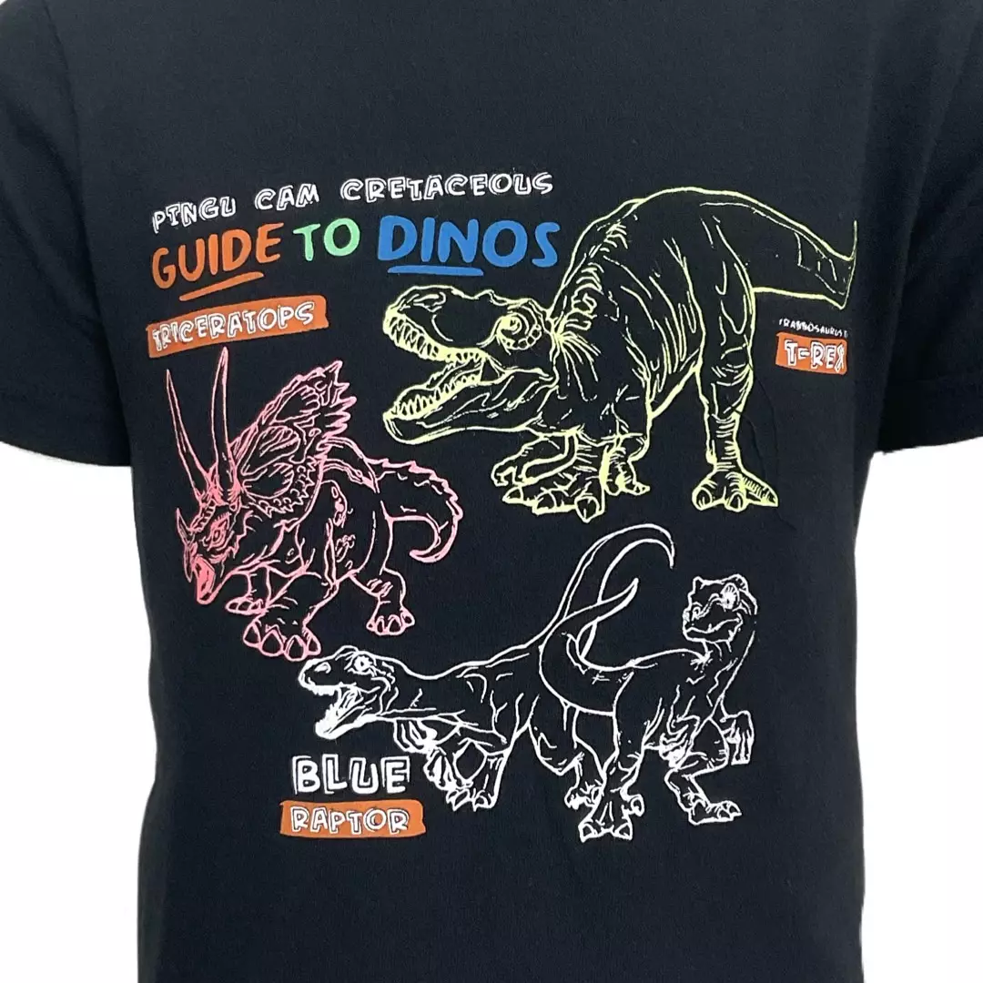 Pingu Kaos Anak Laki Laki Sablon Dinos Hitam 92000827
