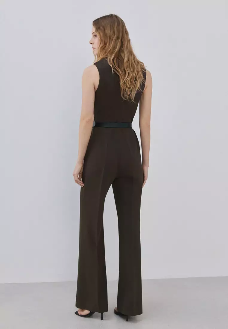 Jumpsuit With Draped Detail Belt