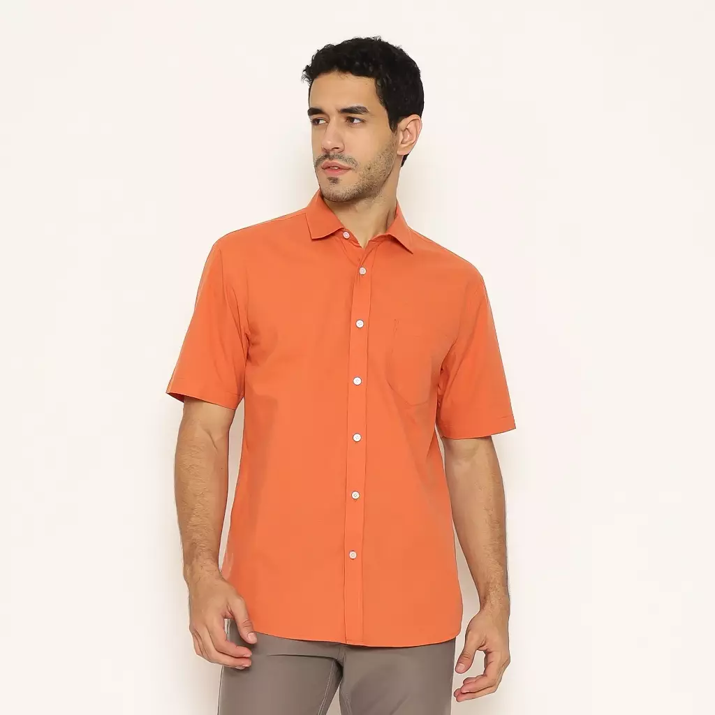 AMK Kemeja Pria Lengan Pendek SHG ITO S/S Terracota