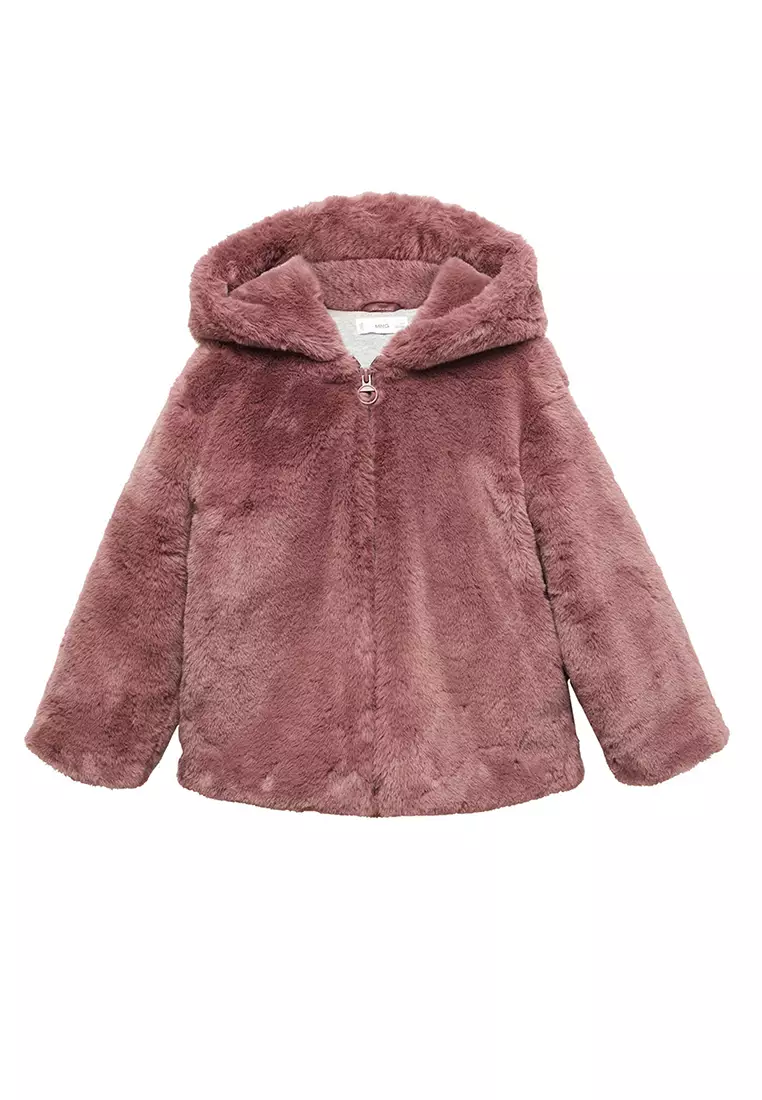 Kids faux fur coat store