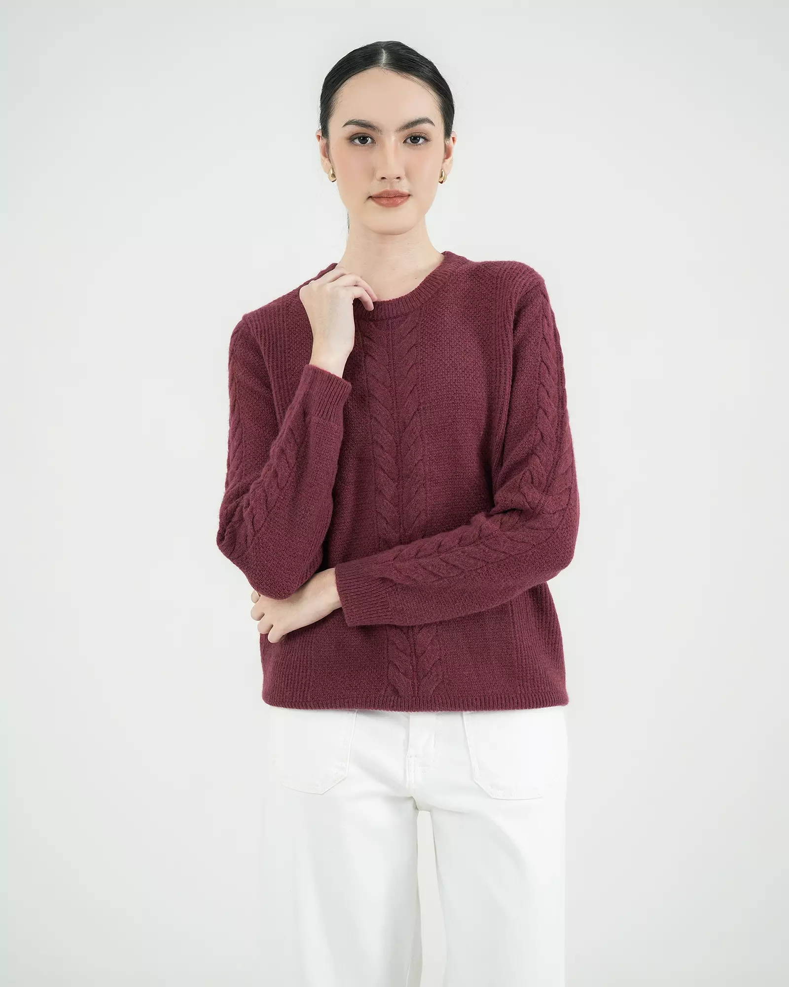 Geulis.id SANIELA KNIT - Burgundy