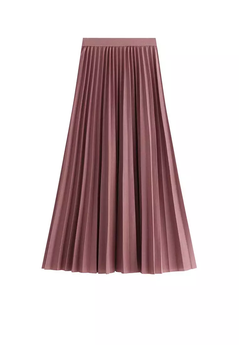 High waisted outlet pleated skirt 50