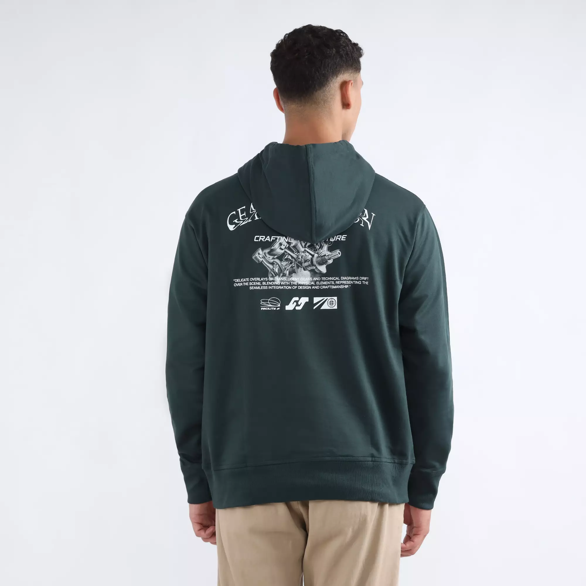 FACILITY by LARUSSO Work in Progress - Axton Graphic Hoodie - Green Gables