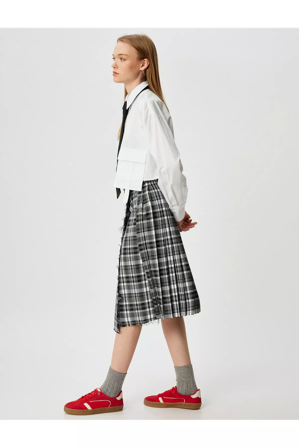 Pleated Skirt Urban Outfitters Checkerboard Skirt Jual KOTON